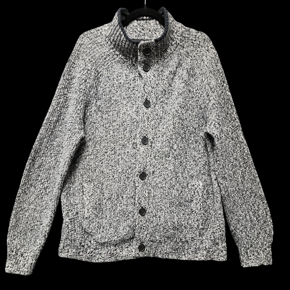 Banana‎ Republic Cardigan Sweater Mens Large (Fits as Medium) Heavy Knit Cotton